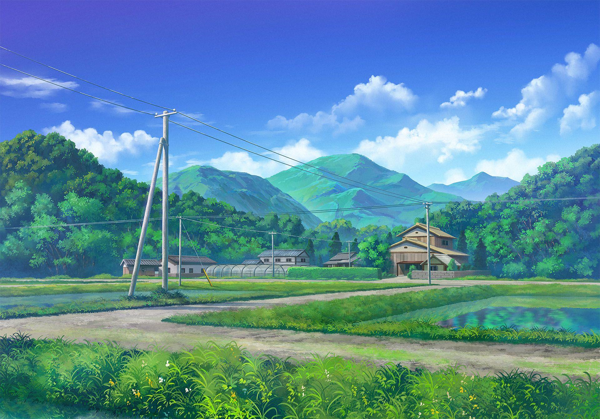 Countryside [1920x1342]. Anime scenery, Scenery