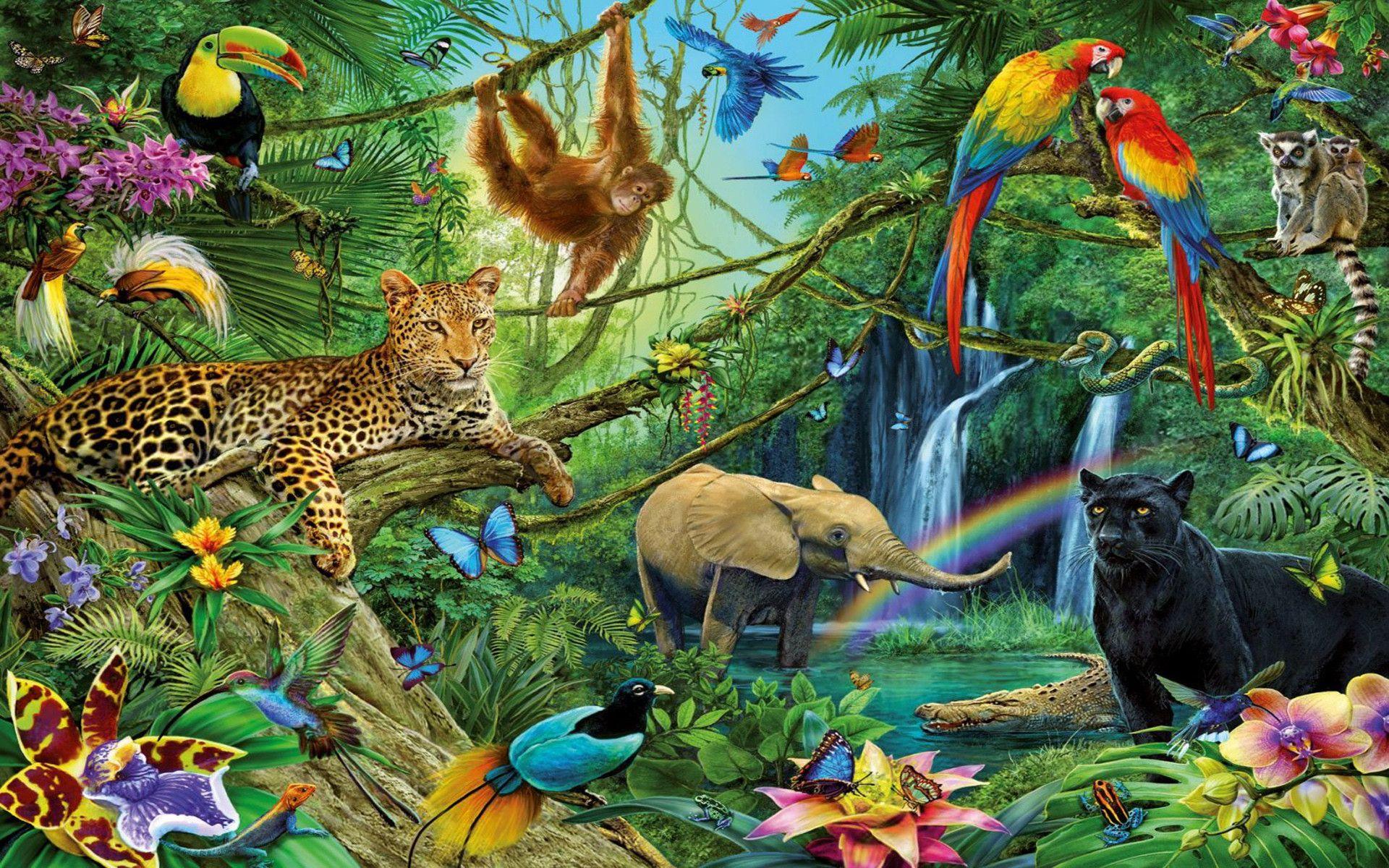 Jungle Theme Wallpaper  Inspiration For The Home