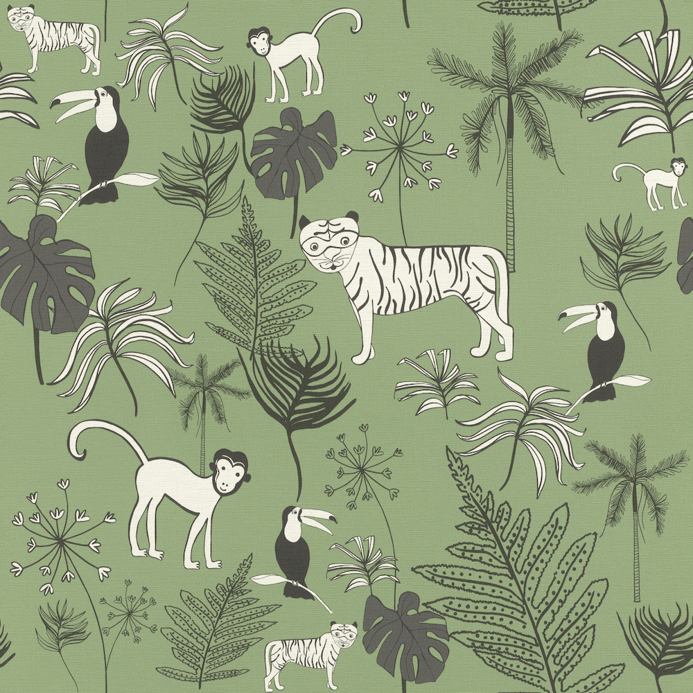 Studio Claas Jungle Dark Green Wallpaper