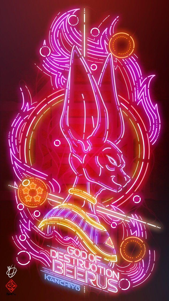 Dragon Ball Beerus iPhone Black And Violet Wallpapers ...