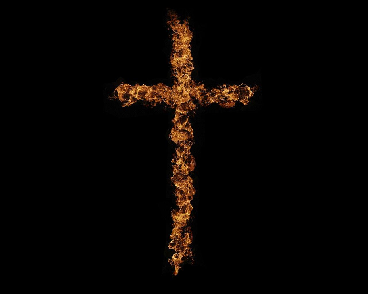 Cross of Fire Wallpaper Wallpaper and Background