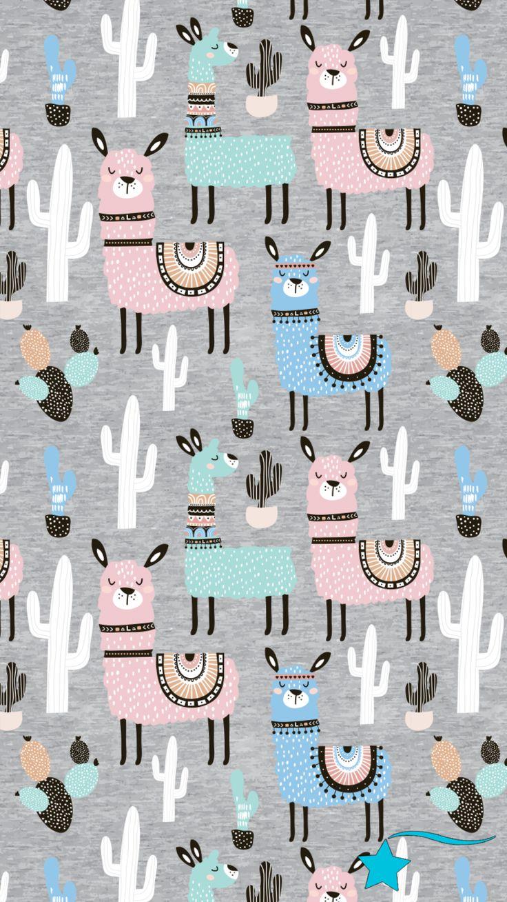 Llama Grey Background Wallpaper For iPhone, HD
