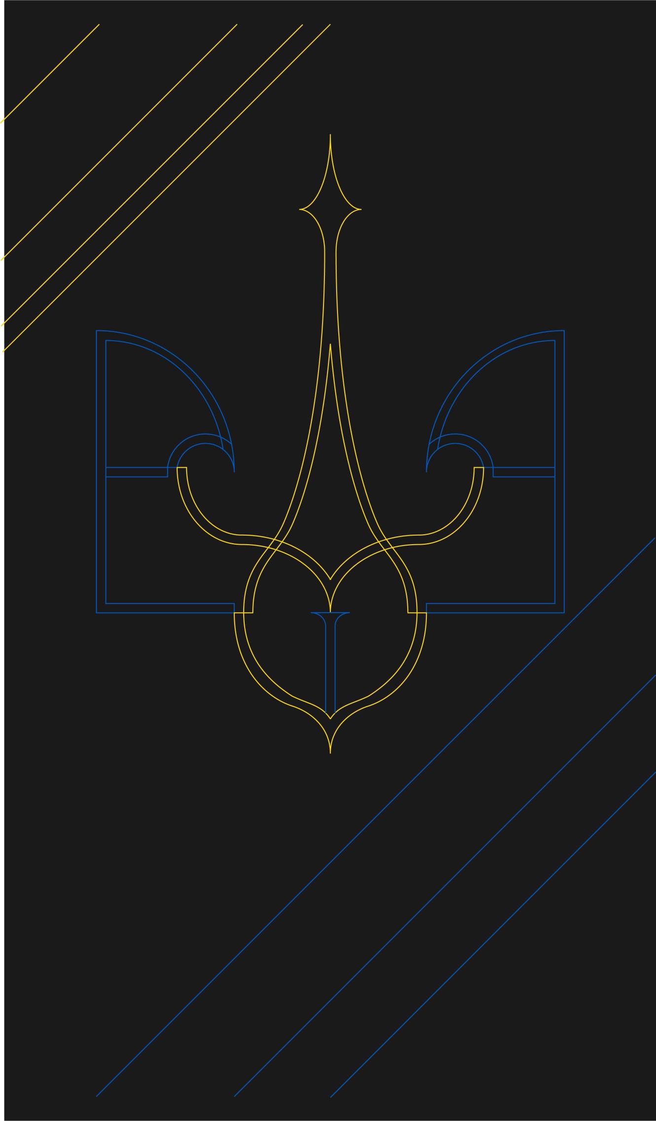 Ukrainian cost of arms, the tryzub. iPhone wallpaper I made