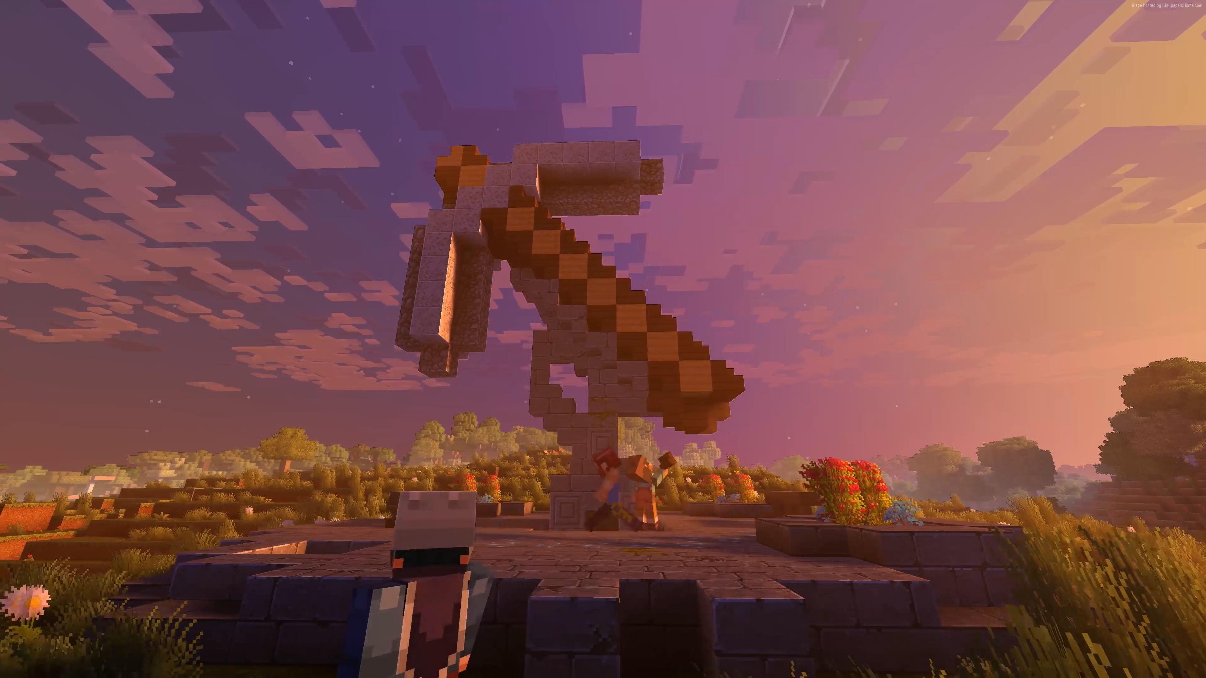 minecraft wallpaper diamond pickaxe