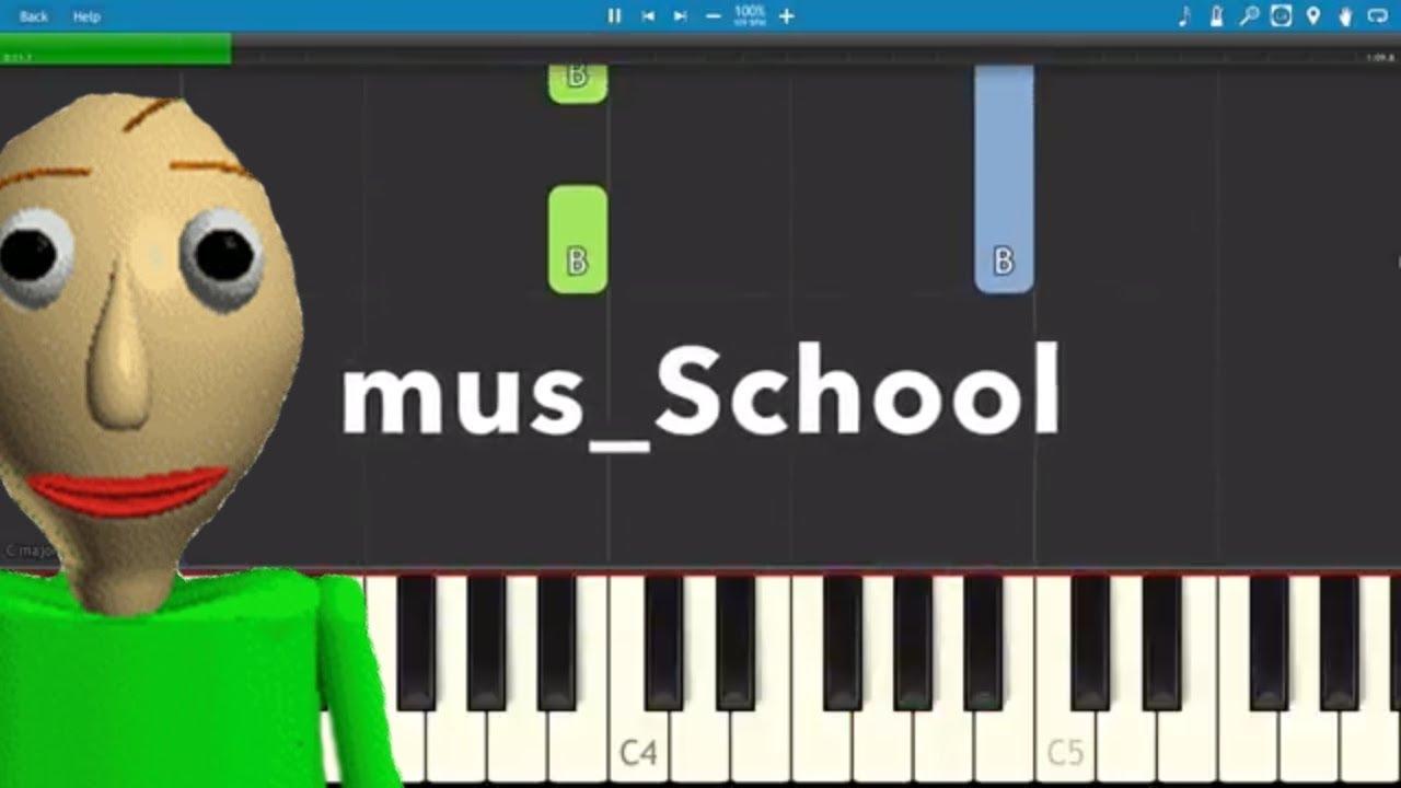 Baldi's Basics In Education And Learning Themes On Piano