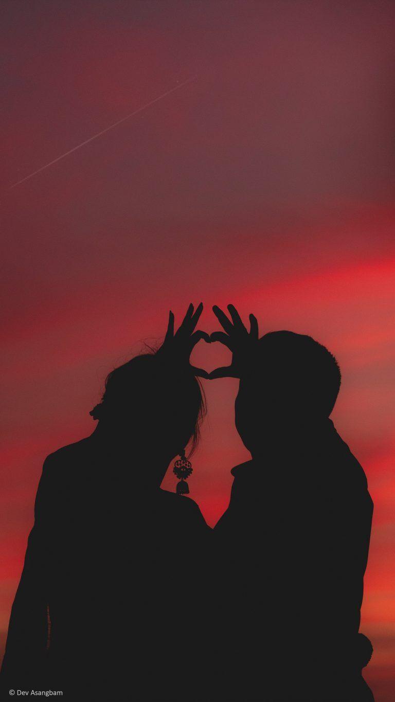 Download Couple Love Heart Sunset Photography Free Pure 4K