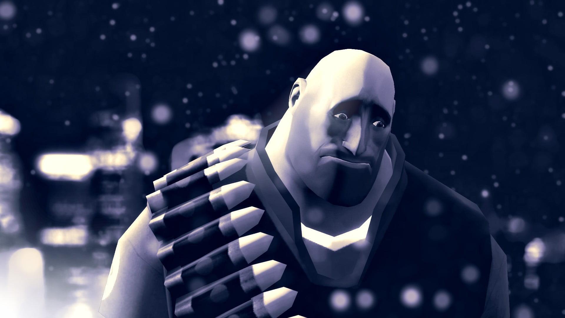 Person with grenades digital wallpaper, heavy, Team Fortress