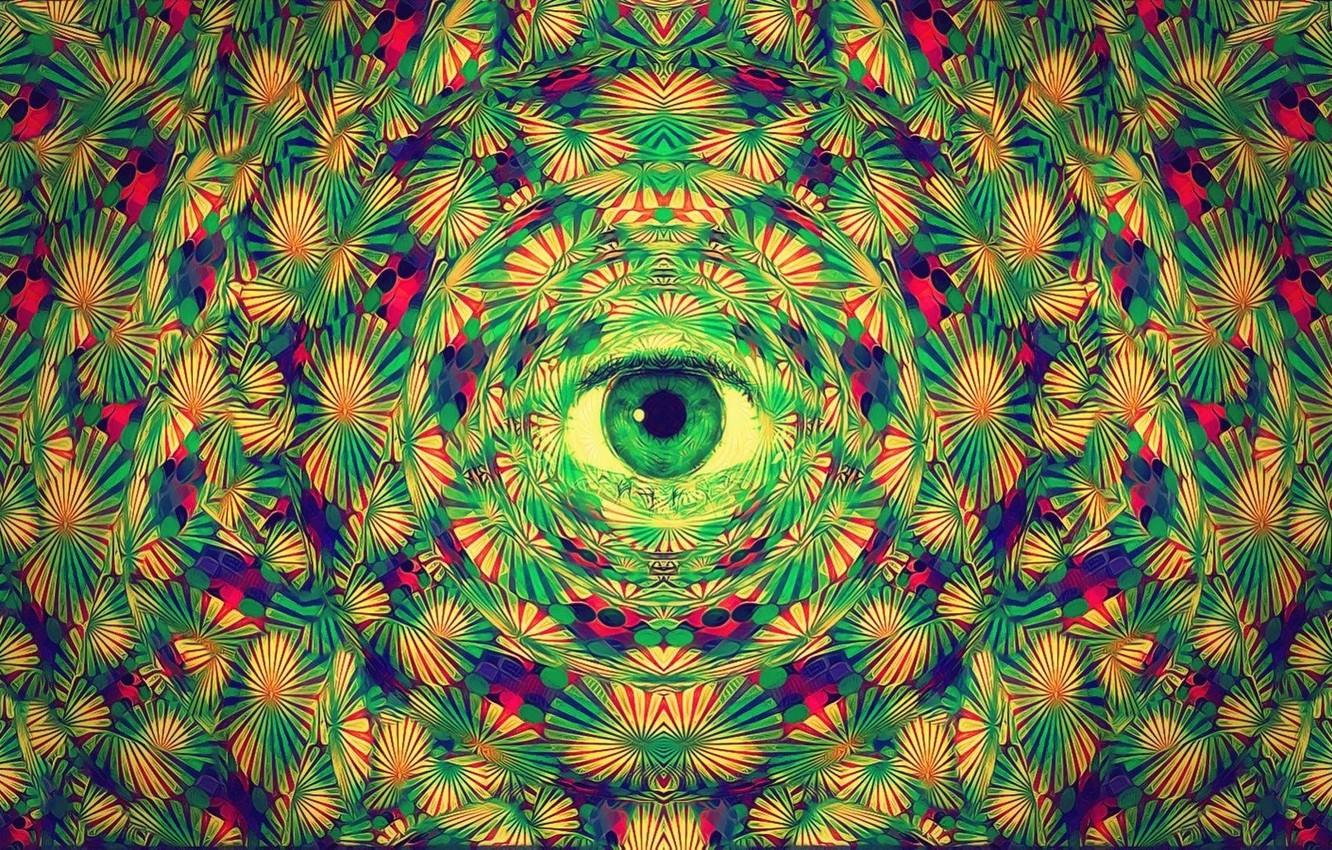 Free download Wallpaper abstraction eyes art LSD image