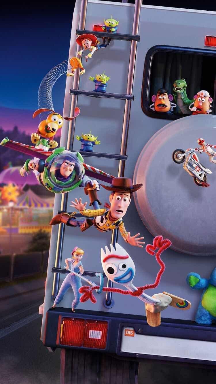 iPhone and Android Wallpaper: Toy Story 4 Wallpaper for iPhone and Android. Cartoon wallpaper, Disney wallpaper, Toy story movie