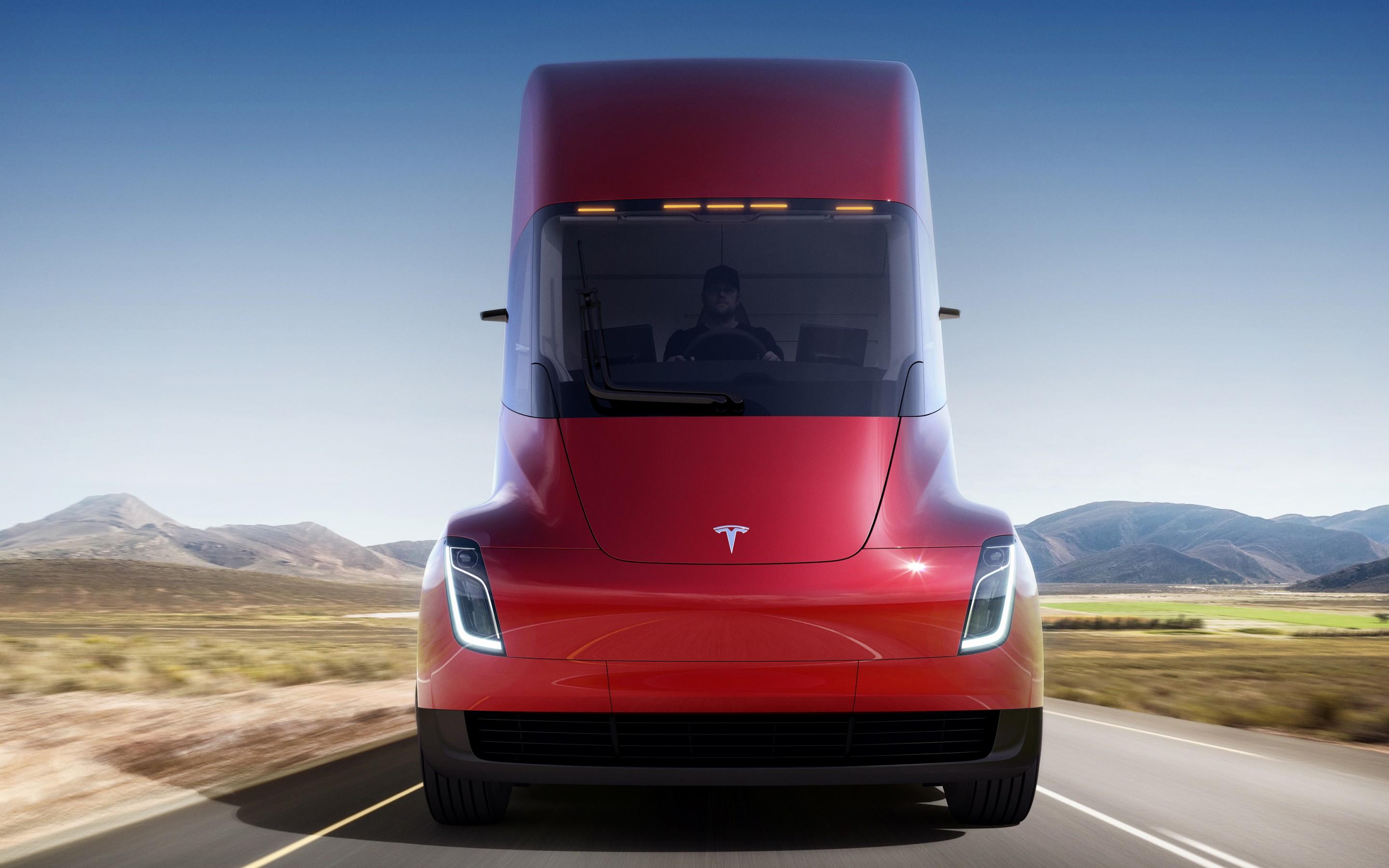 Wallpaper Tesla Semi, Electric trucks, 2019, 4K, Automotive