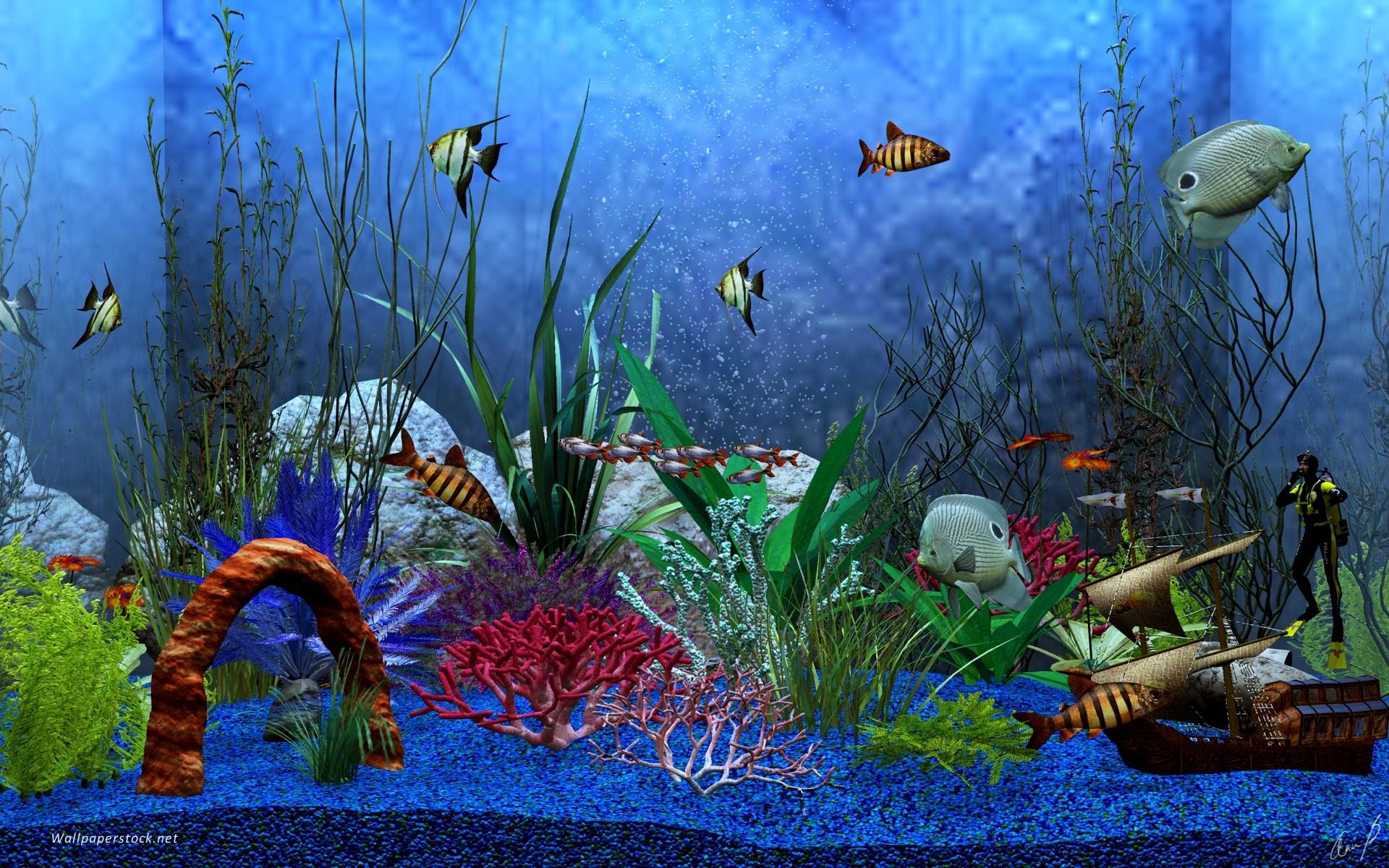 Animated Aquarium Desktop Wallpaper