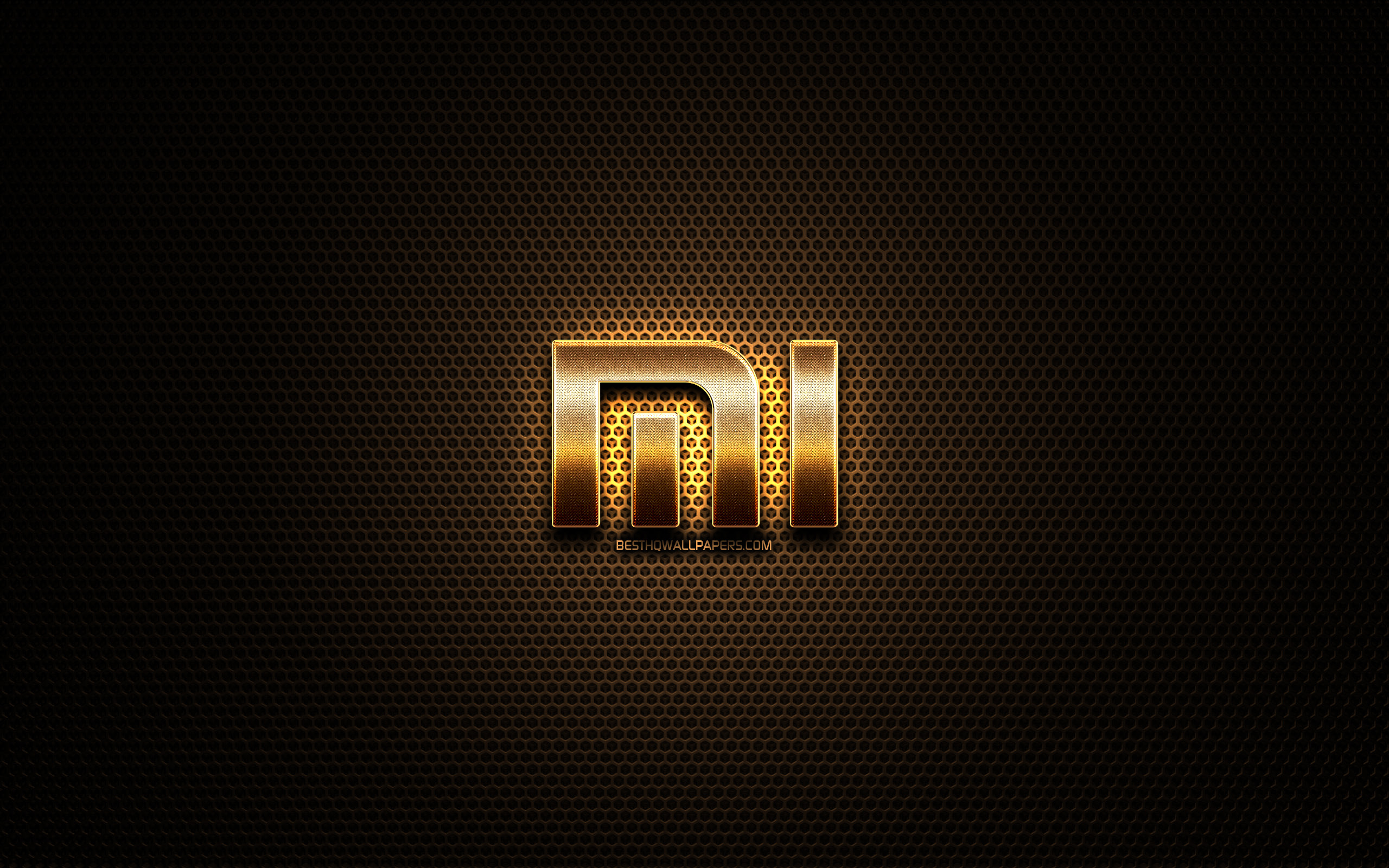 Download wallpaper Xiaomi glitter logo, creative, metal