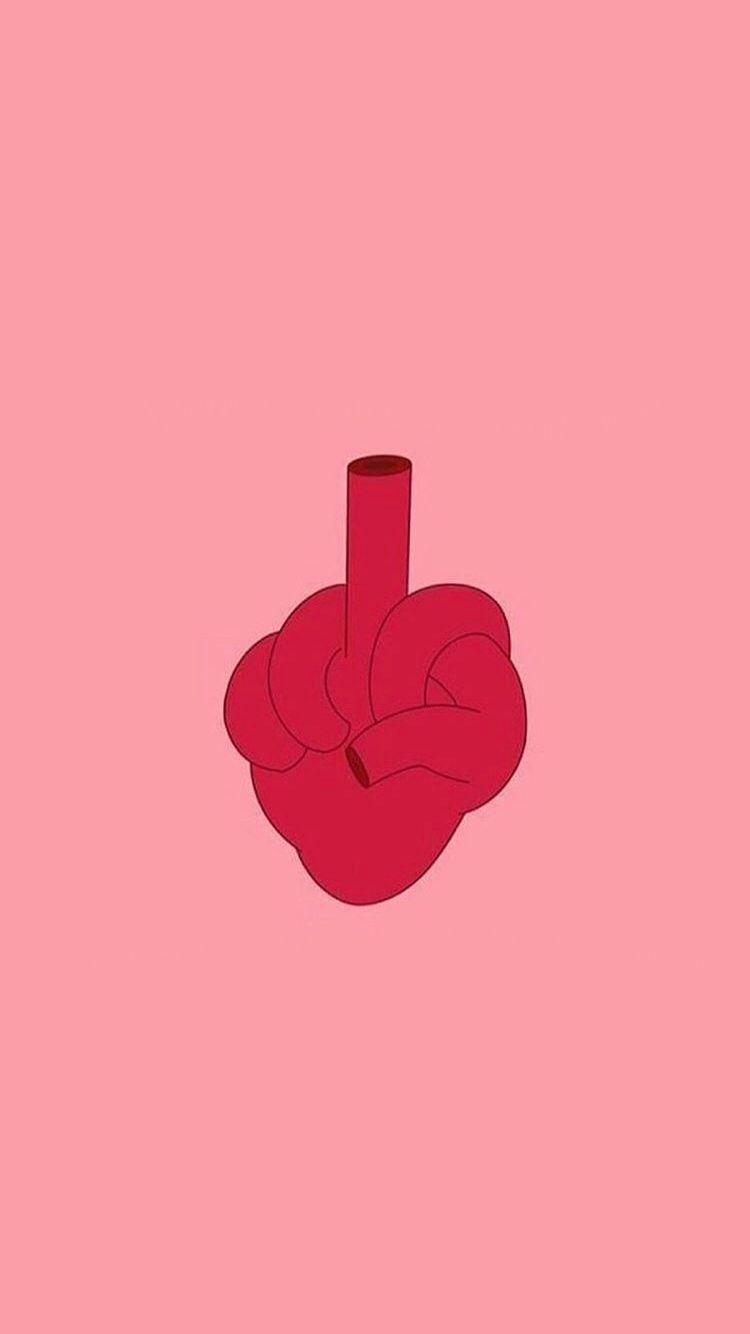Middle Finger Heart on Instagram. Finger