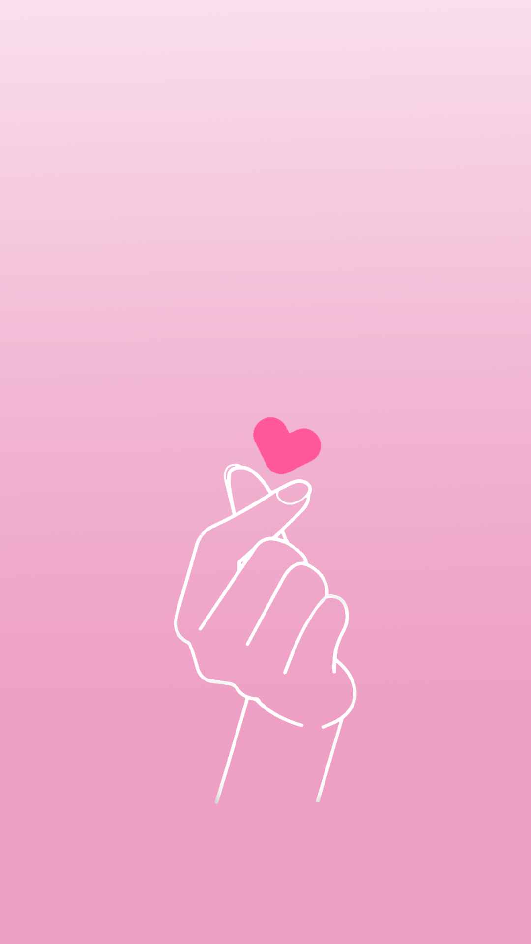 Wallpaper Finger Heart Rosa by Gocase, finger heart, BTS, k