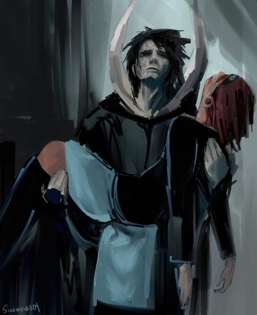 Scene from ch 606, Obito holding Rin