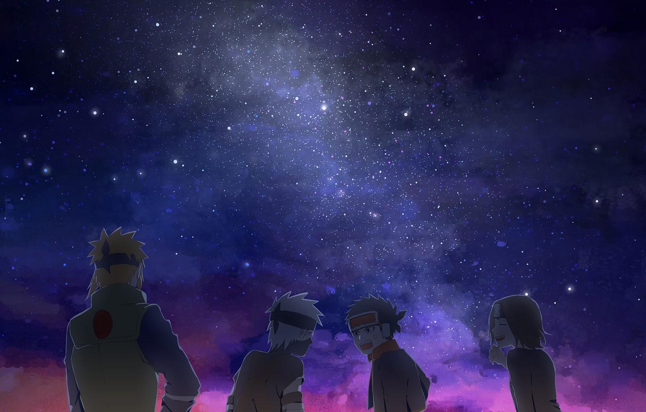 Wallpaper the sky, stars, night, star, the milky way, Naruto
