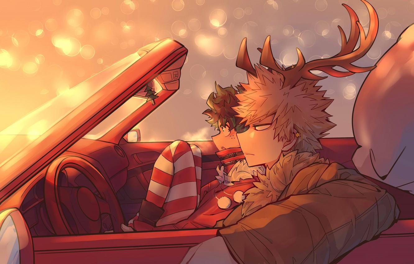 Wallpaper machine, Christmas, guys, My Hero Academia, Boku