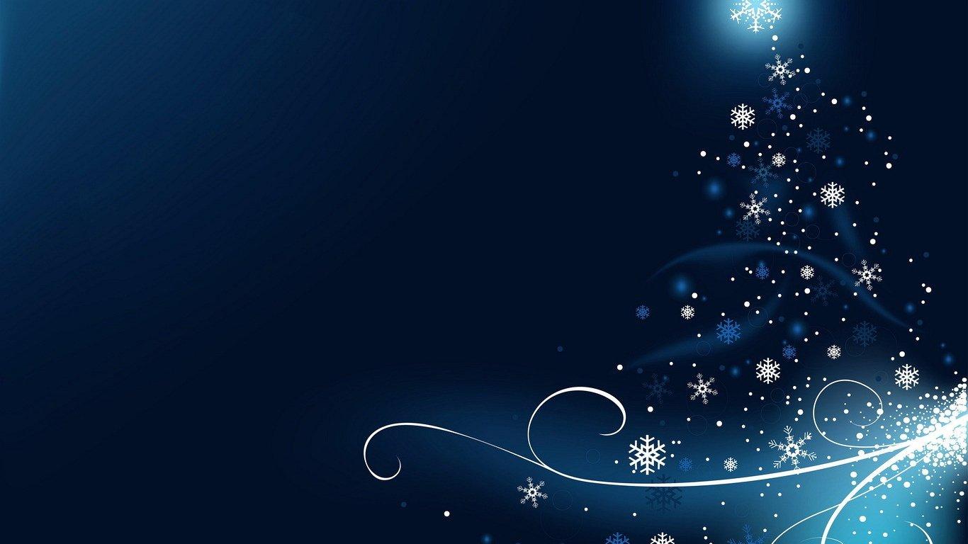 Christmas Greetings Blue Wallpaper