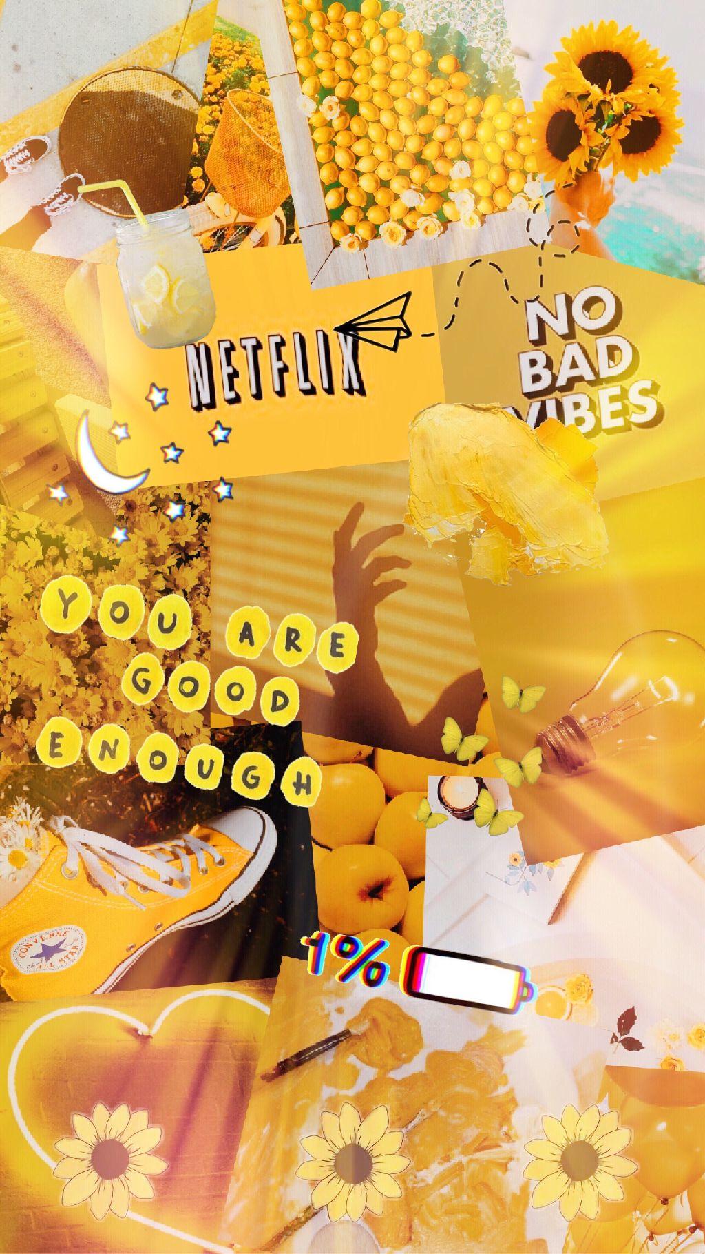 yellow aesthetic tumblr stickers wallpaper background