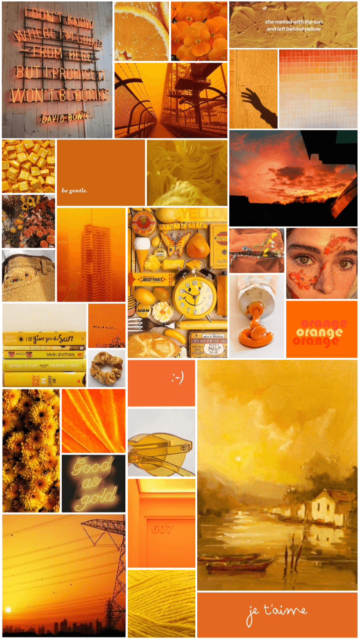 Aesthetic Wallpapers Yellow Collage Photo