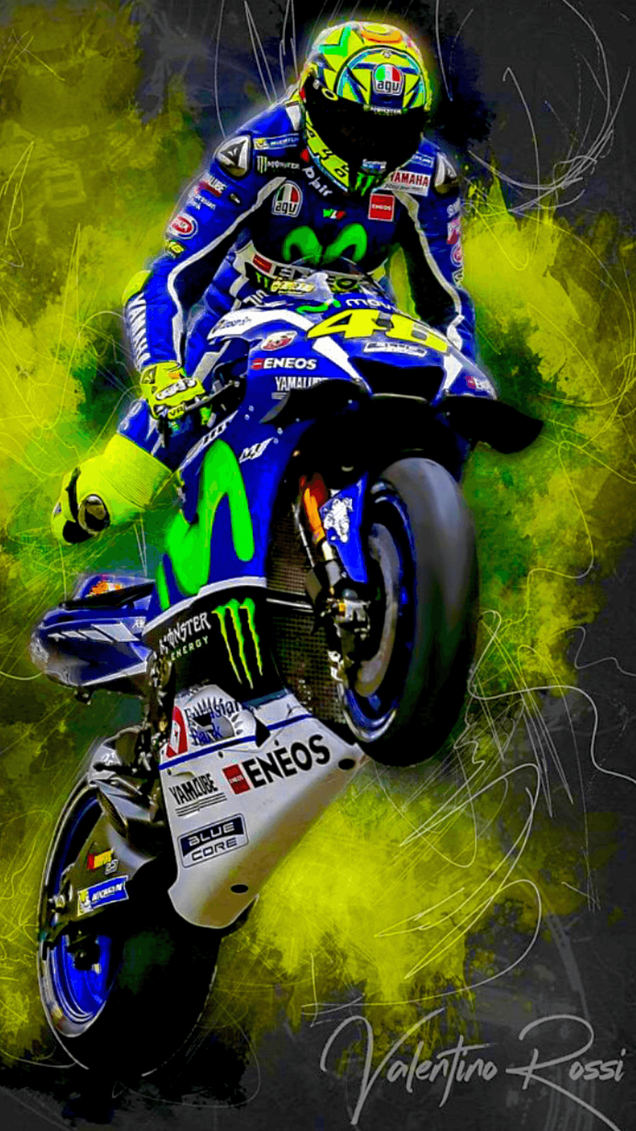 Valentino Rossi HD Logo iPhone Wallpapers - Wallpaper Cave