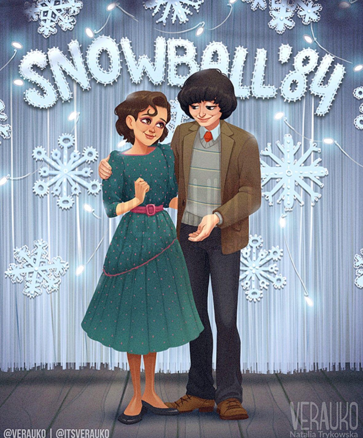 Stranger Things Mike and Eleven, Mileven at the Snowball