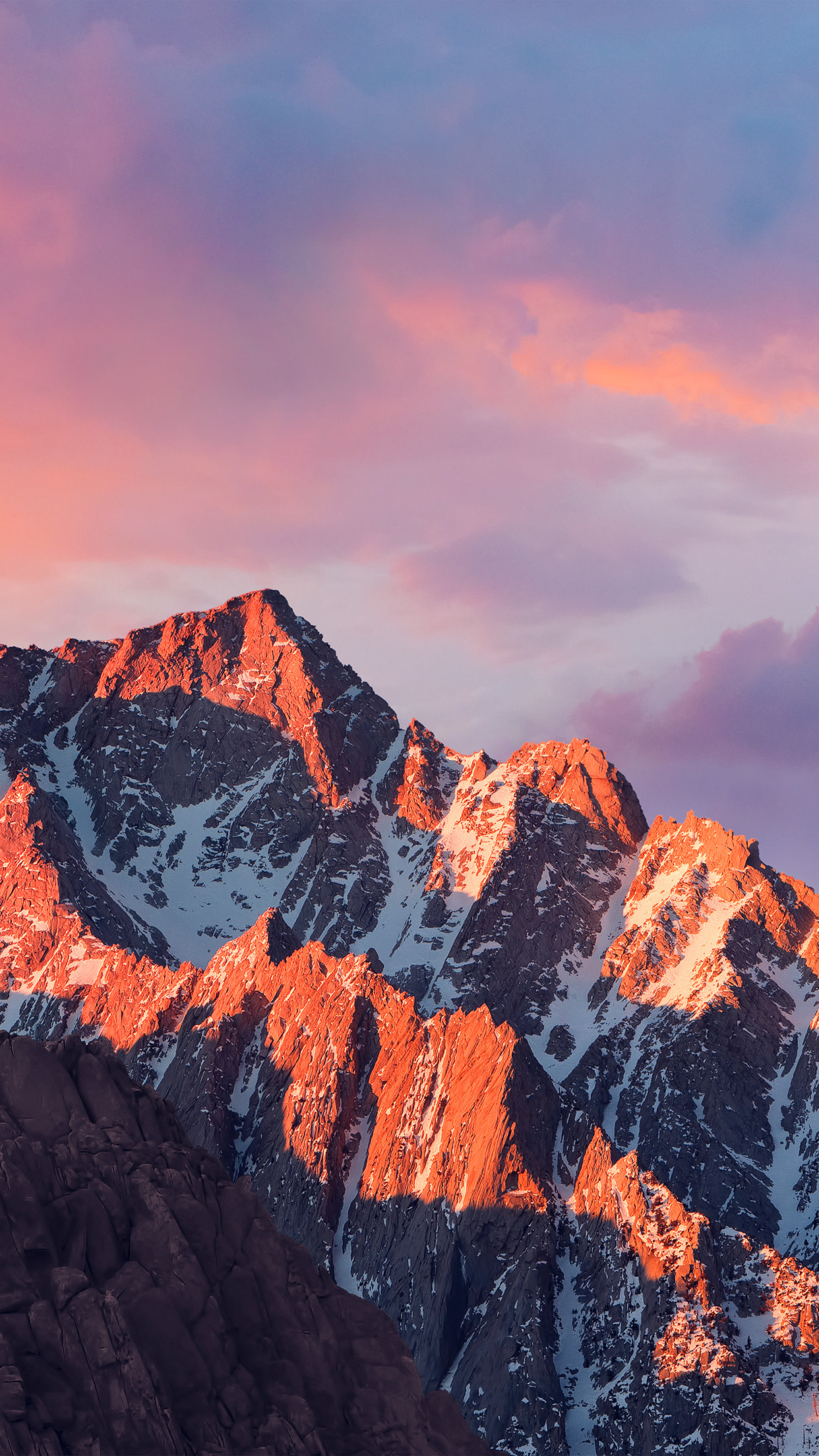 4k Sierra Apple Wallpaper Art Mountain Sunset Android wallpaper
