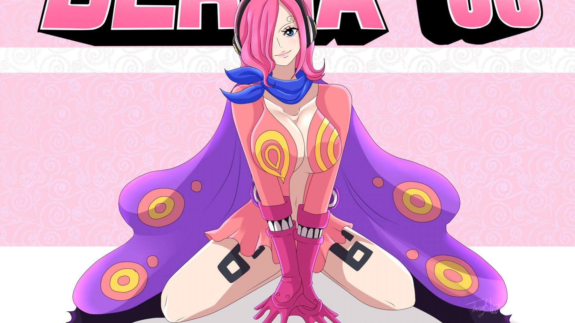 Download wallpaper kawaii, girl, game, One Piece, pink