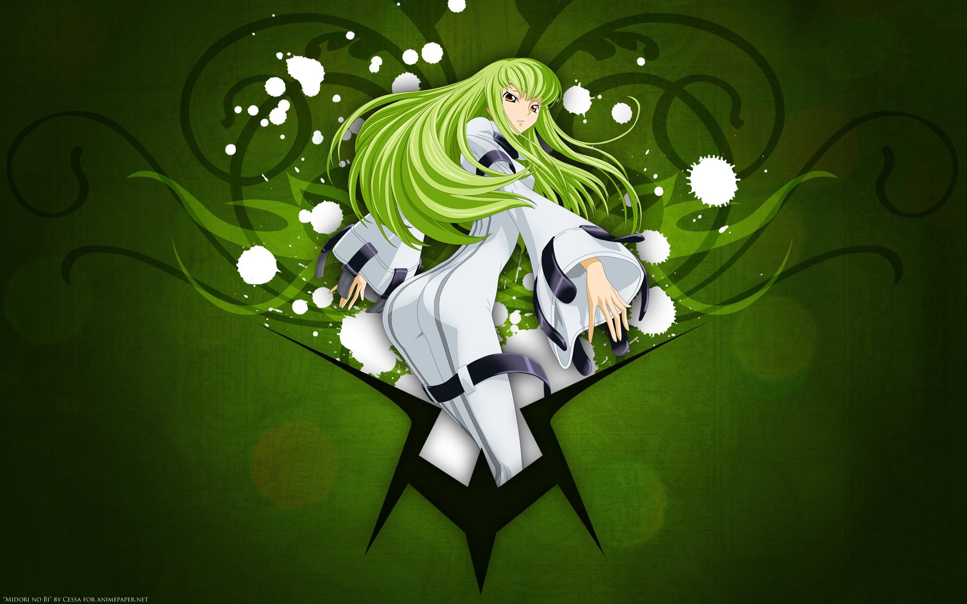 green, Code Geass, green hair, C.C., anime wallpaper