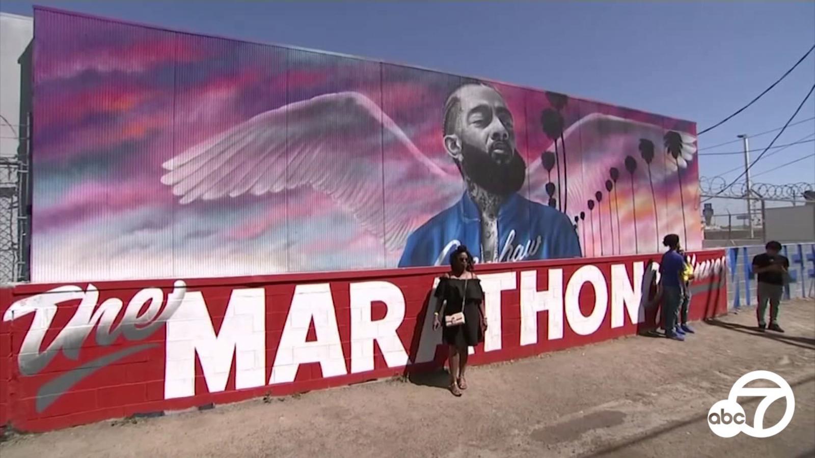 Street art of Nipsey Hussle in LA breathes life into legacy