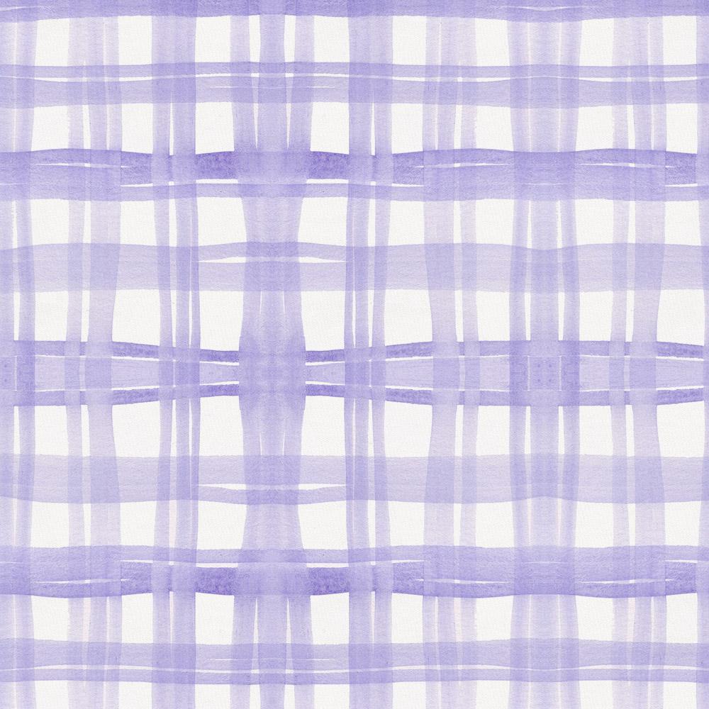 Lilac Watercolor Plaid Fabric