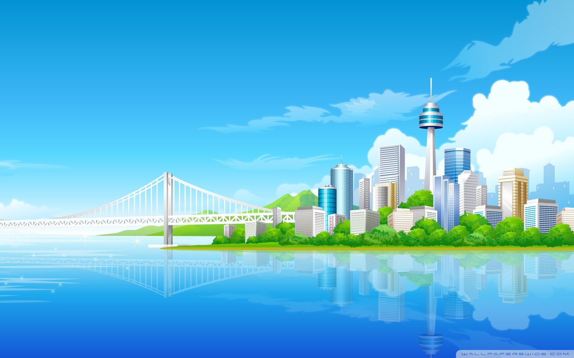 City Illustration ❤ 4K HD Desktop Wallpaper for 4K Ultra HD