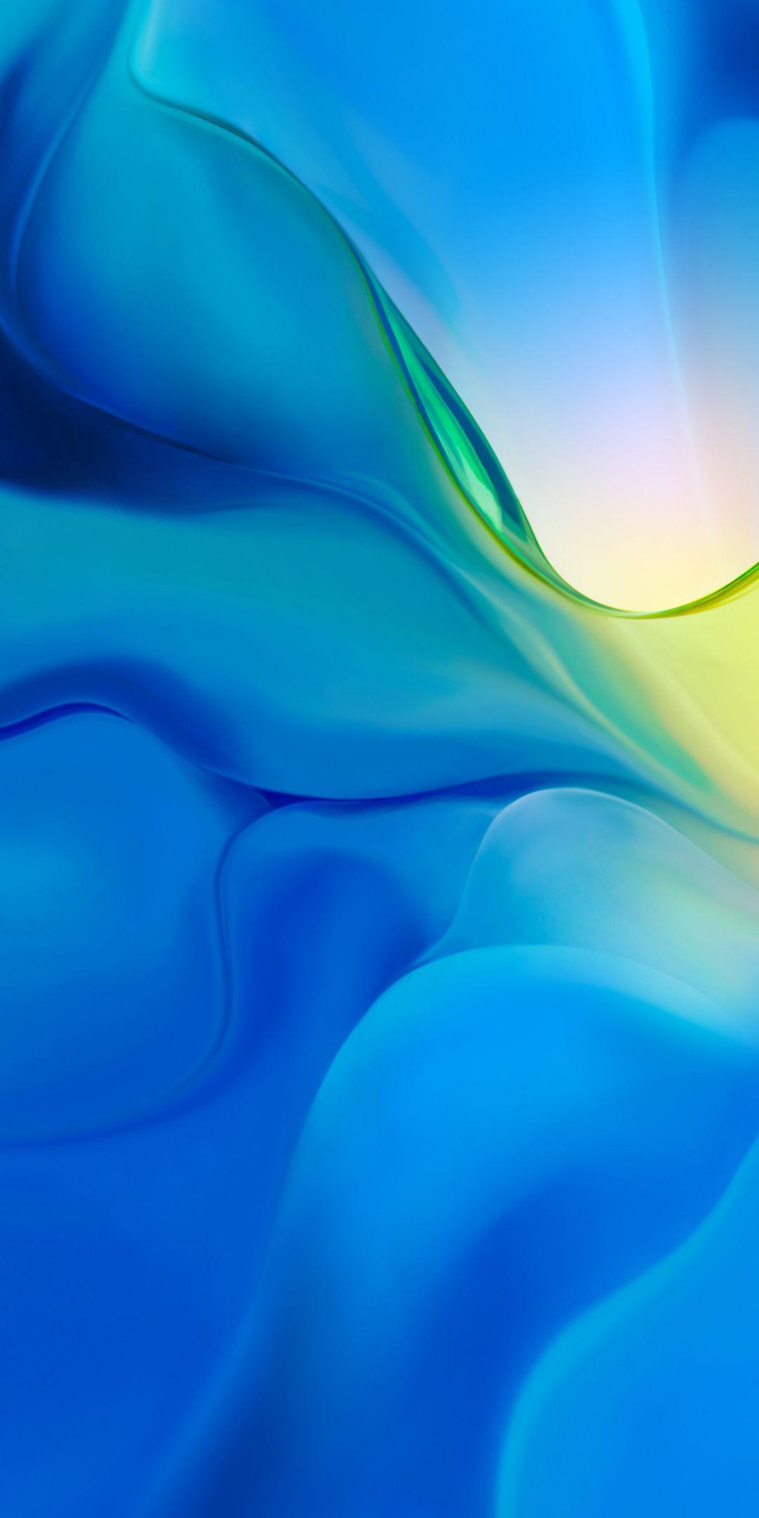 Wavy, Waves, Gradient, Blue Green, Huawei P Stock, Abstract Wallpaper. Huawei Wallpaper, Phone Wallpaper Image, Abstract Wallpaper