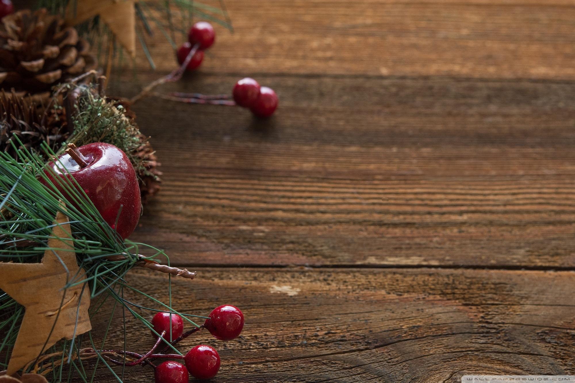 Rustic Christmas Table Decorations Background ❤ 4K HD