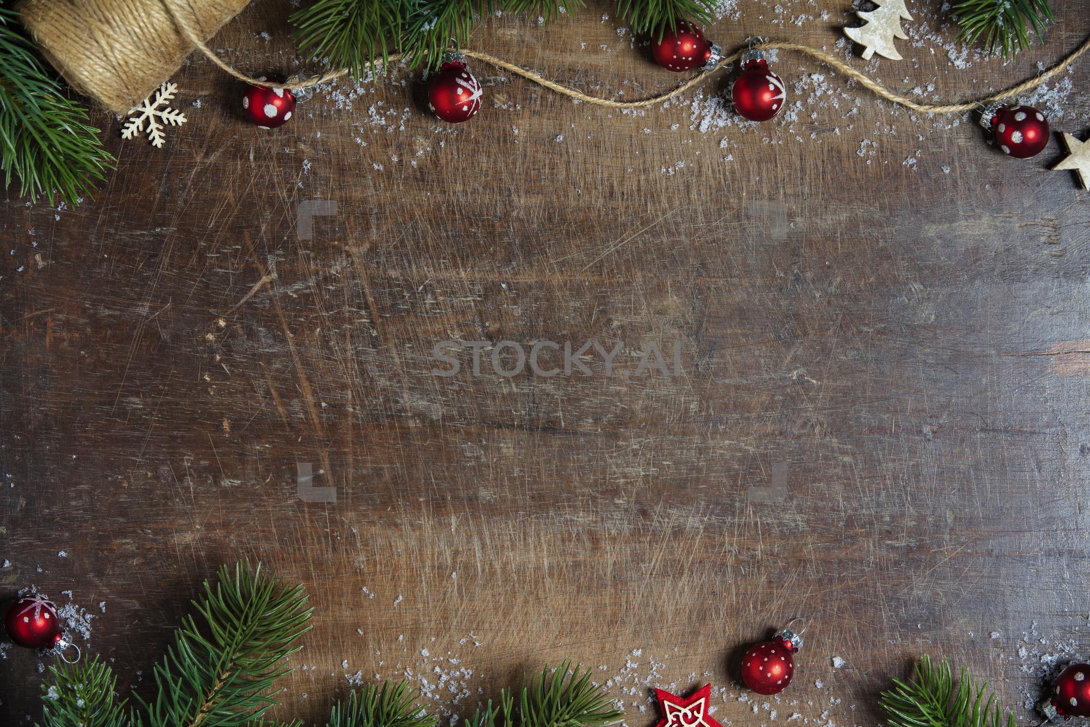 Image of Christmas theme background in vintage tone, space for text
