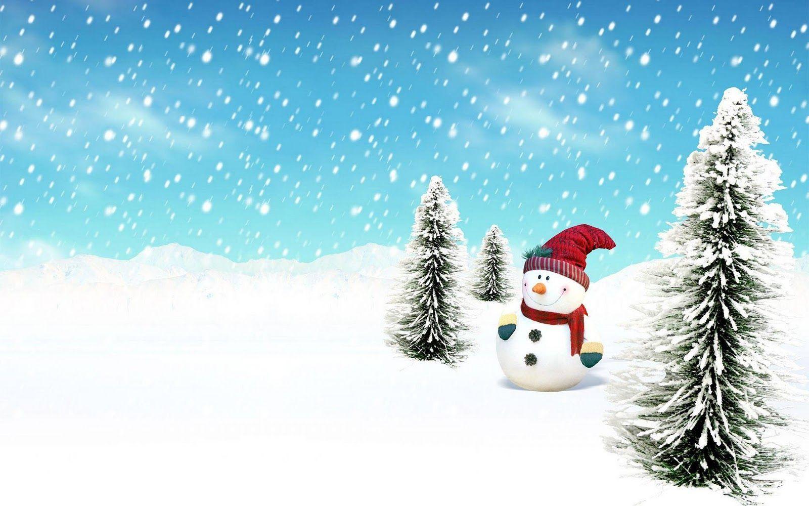 Snowman Winter Wonderland Wallpaper at