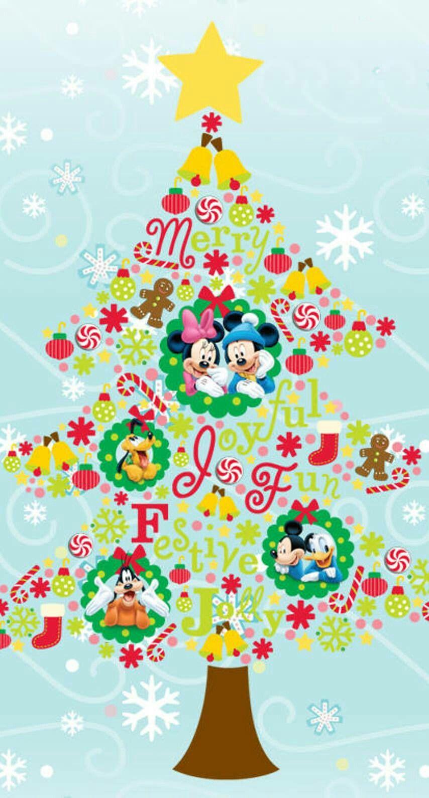 Christmas & Minnie Mouse & Friends. Disney christmas, Wallpaper iphone christmas, Mickey christmas