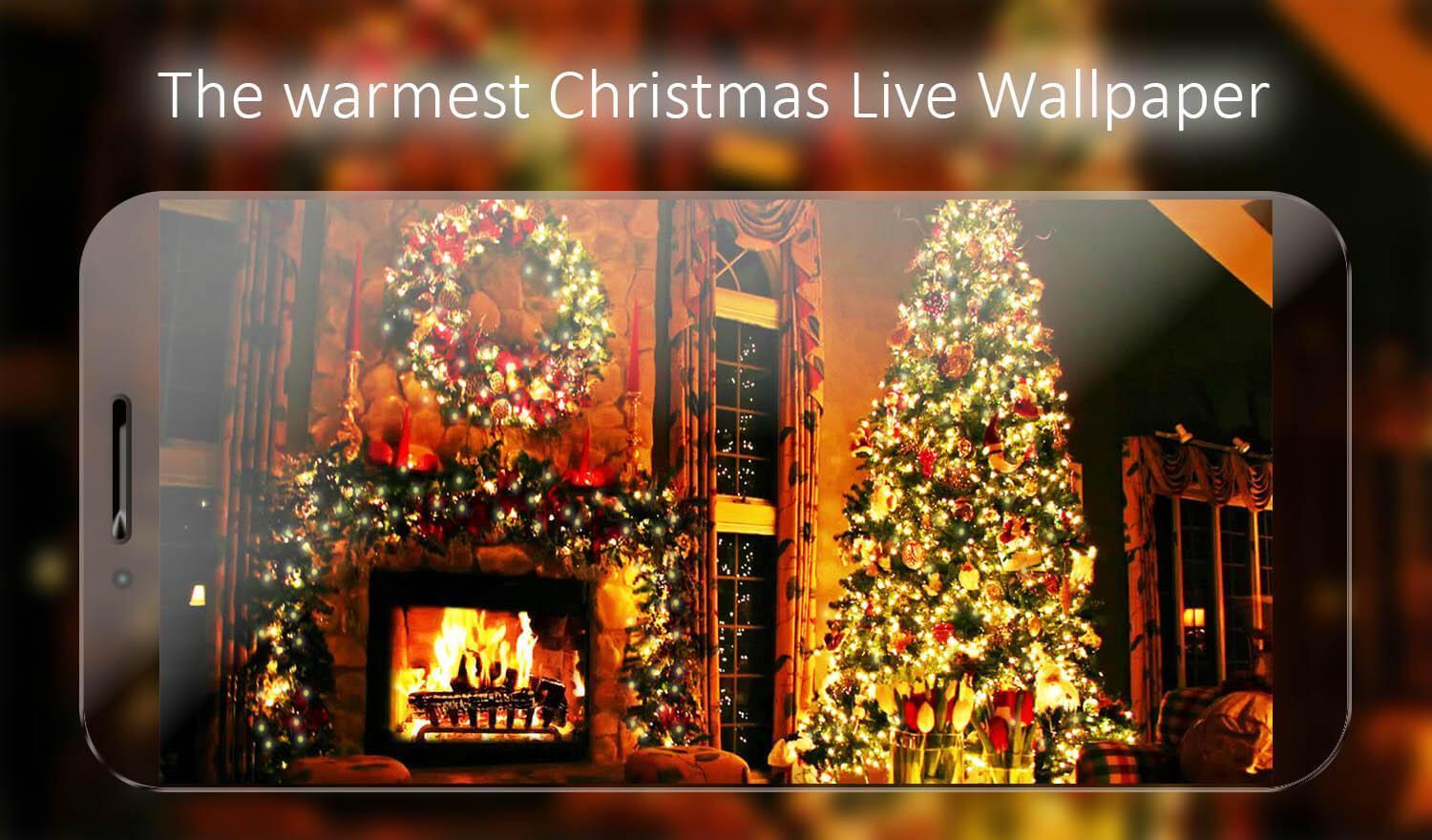 christmas music fireplace screensaver