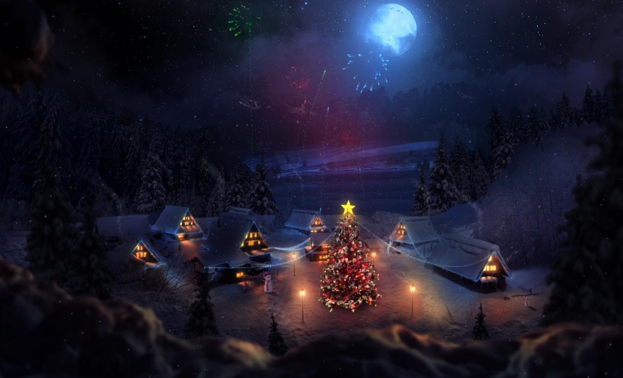 Night Christmas Wallpapers - Wallpaper Cave
