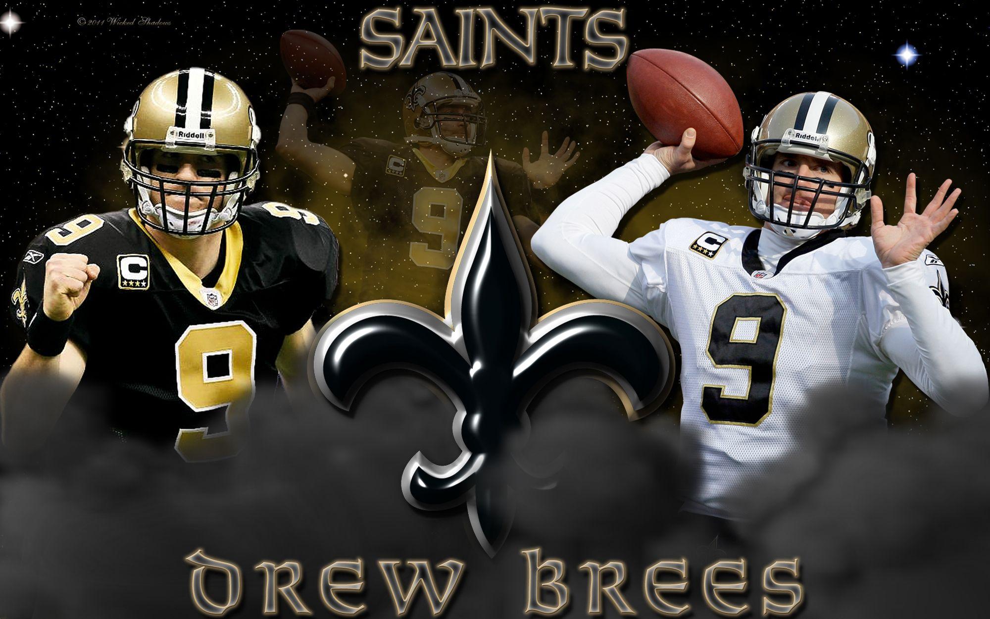 Drew Brees New Orleans Saints Wallpaper NFL Wallpaper Site. New orleans saints, New orleans saints logo, New orleans