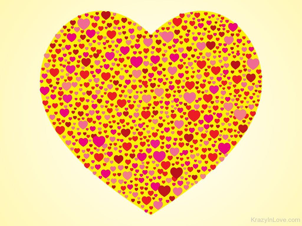 Red And Yellow Hearts, HD Wallpaper & background Download