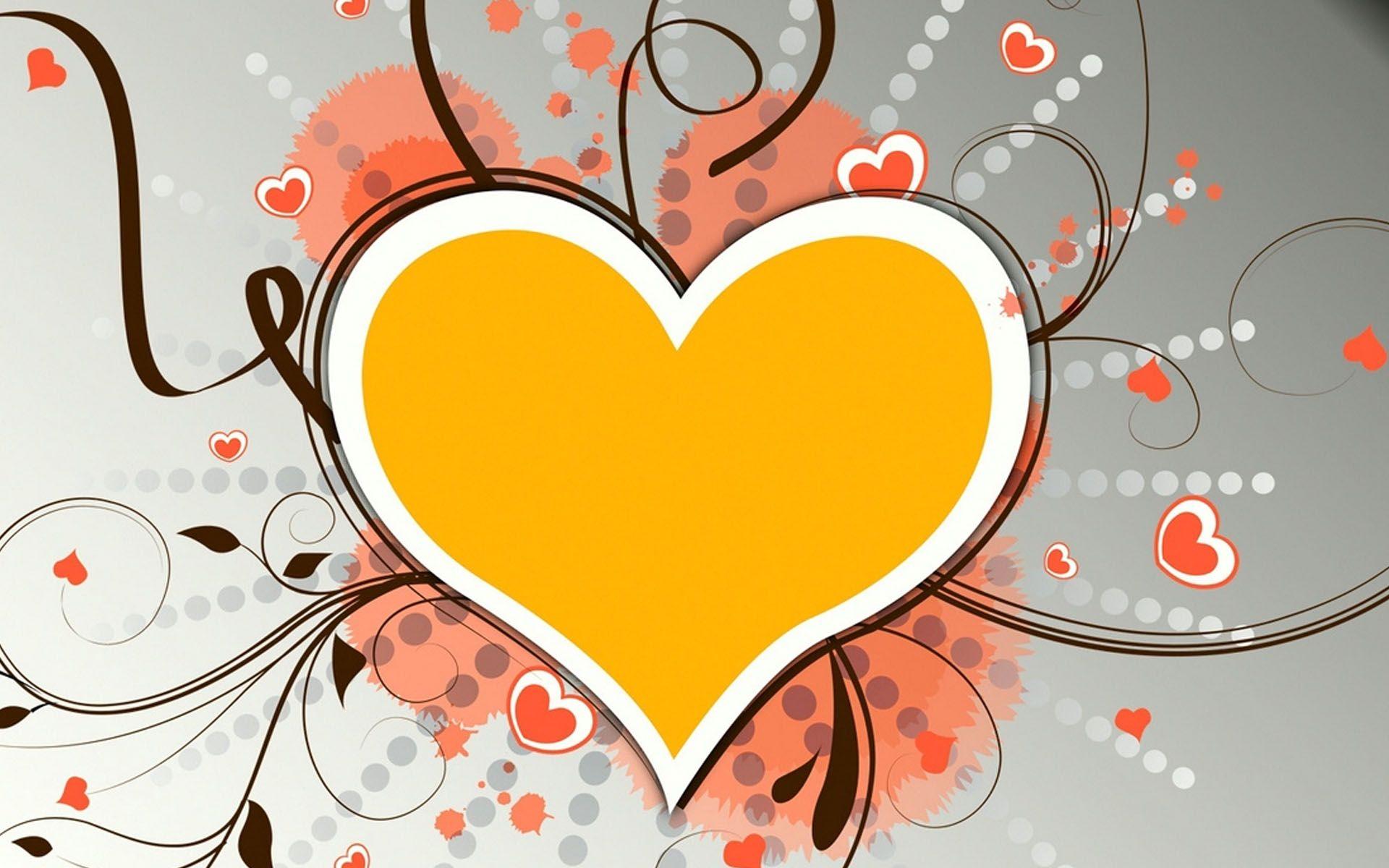 Yellow heart HD wallpaper. HD Latest Wallpaper. Heart