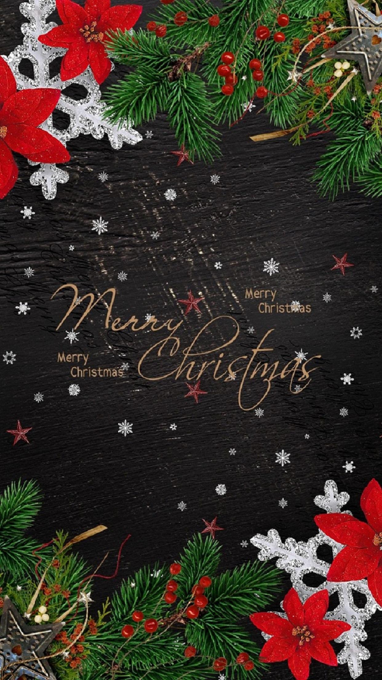 Free Merry Christmas Wallpaper HD Image for iPhone