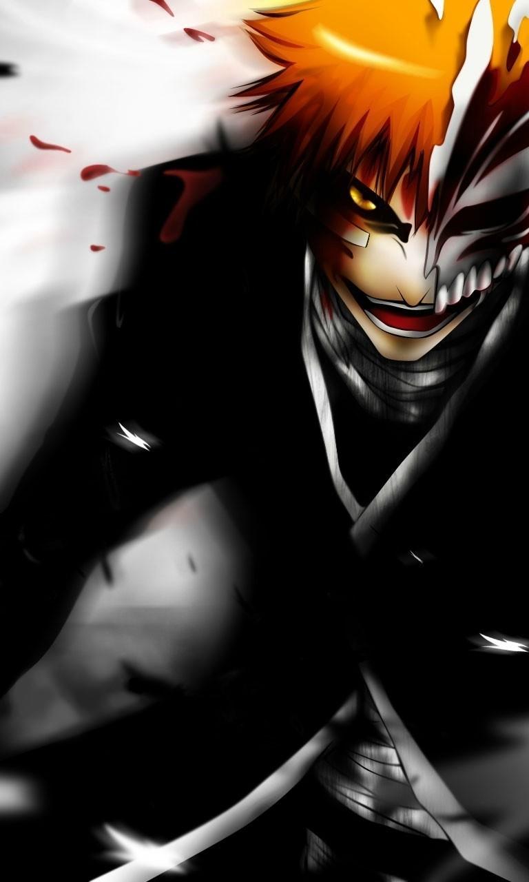 Download 768x1280 Kurosaki Ichigo, Hollow, Bleach Wallpaper
