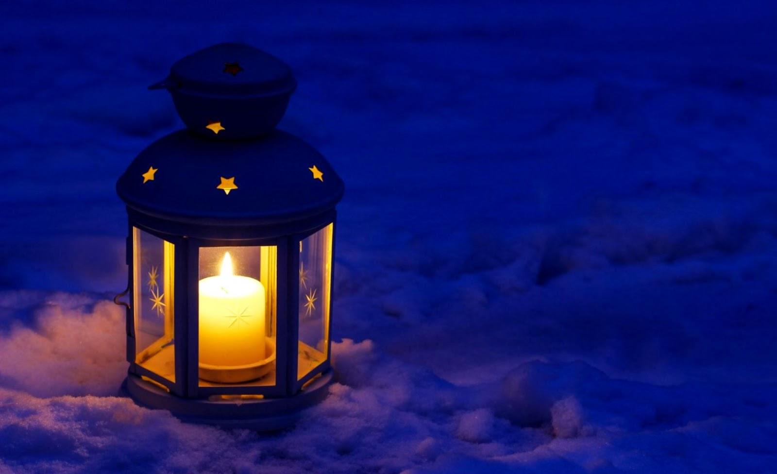 Lantern Candle Winter HD Wallpaper