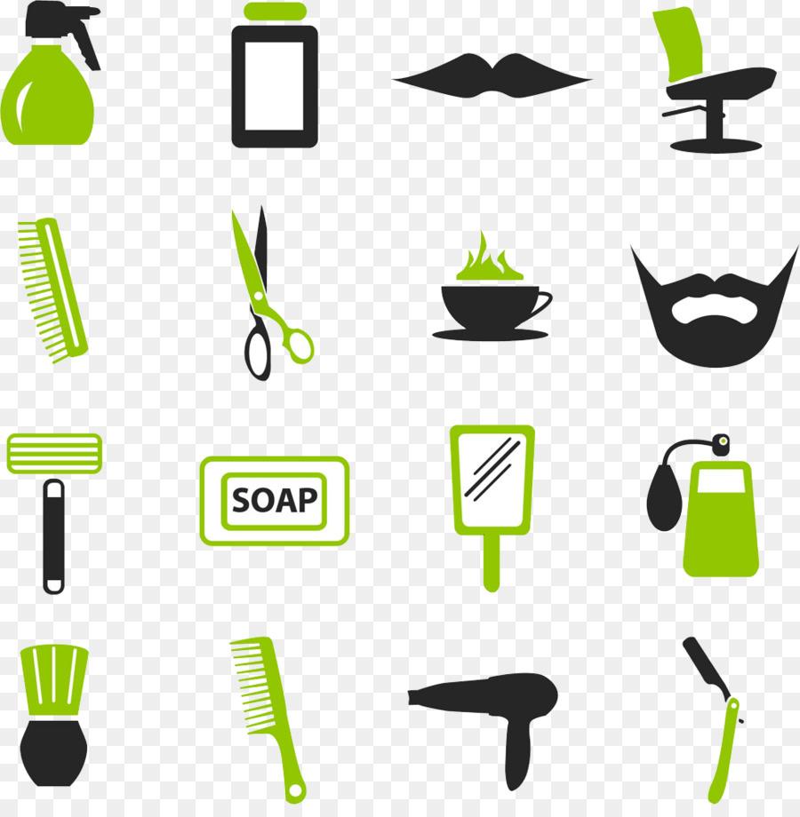 Comb Hair care Logo tool picture green flag