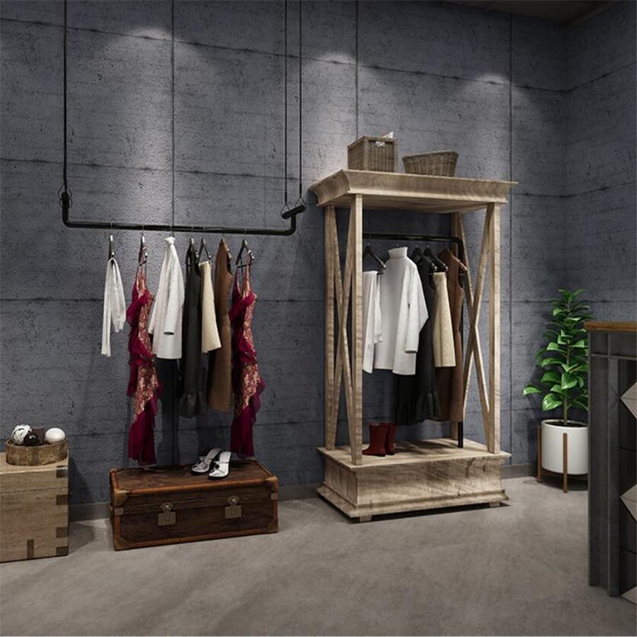 US $30.29 29% OFF. beibehang Retro Industrial Style Plain Gray Cement Gray Wallpaper Barber Shop Senior Gray Wallpaper Clothing Store Papier Peint In