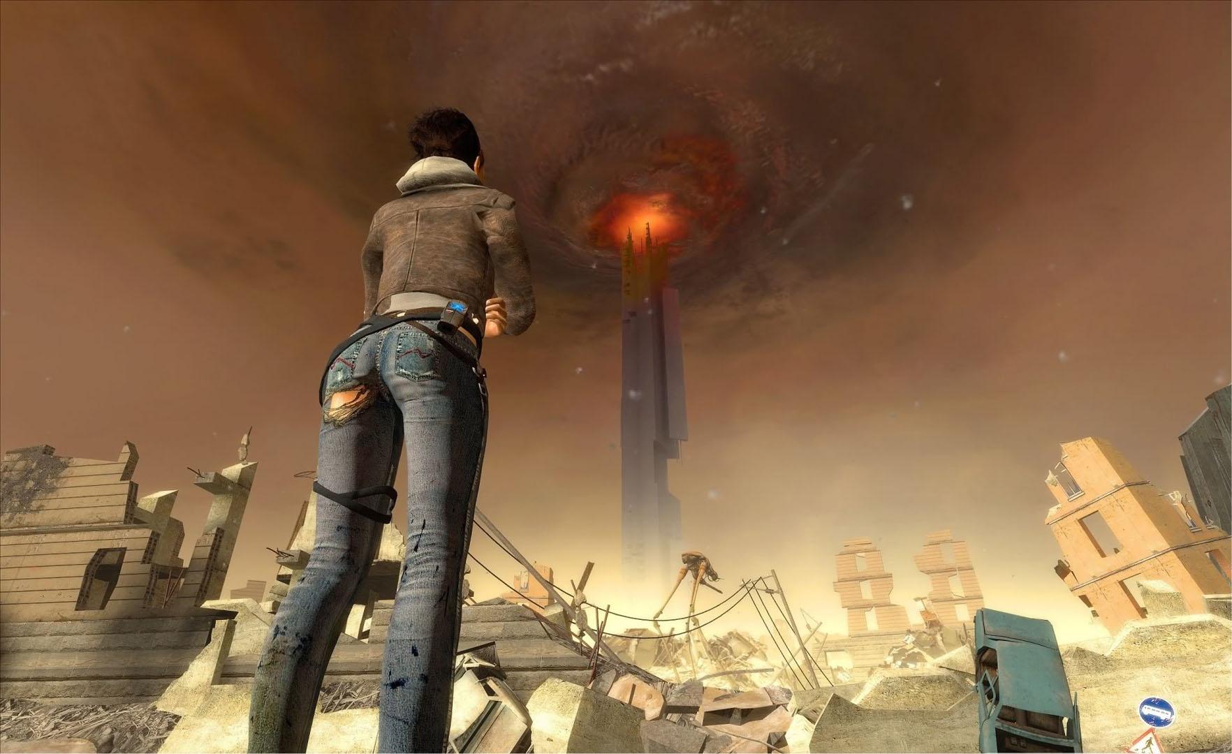 Alyx Vance Checking Out The Citadel Life 2 Wallpaper