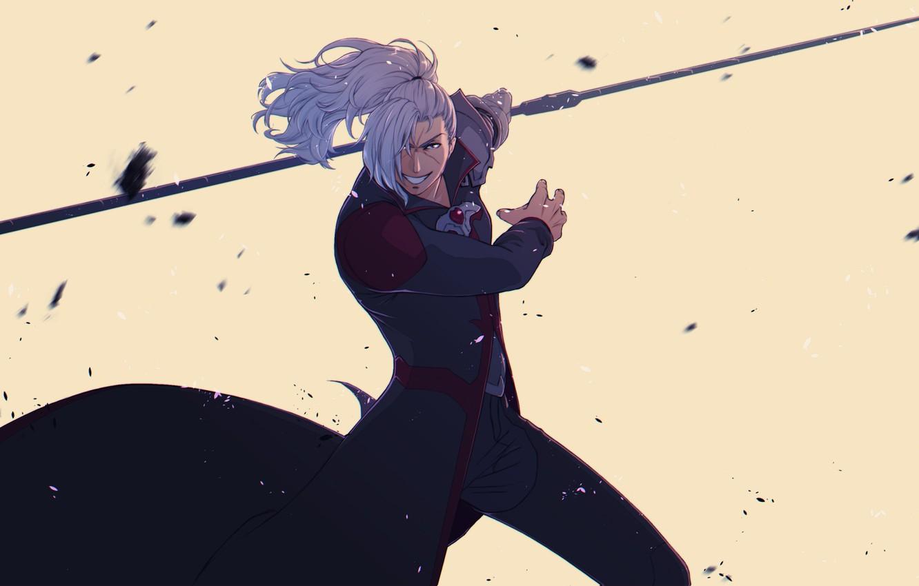 Wallpaper art, guy, spear, Garo: Vanishing Line image