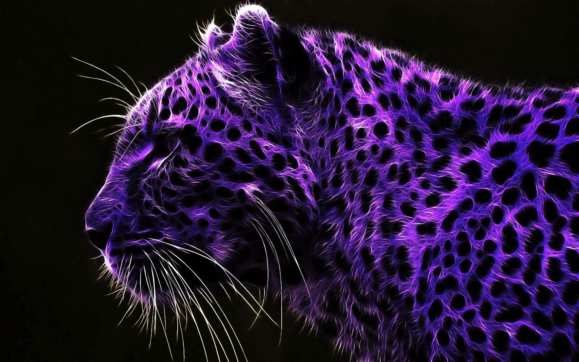 purple leopard, animal, cat, leopard, pretty, purple, spots